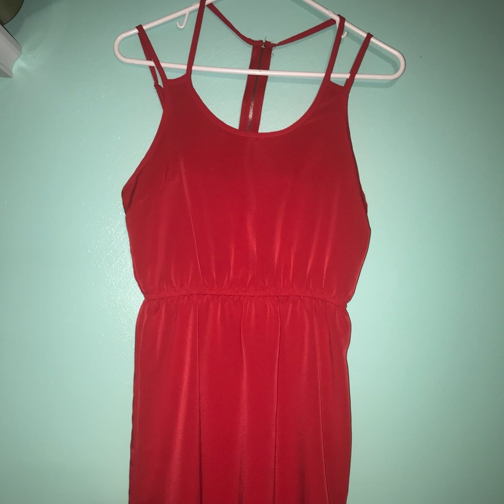 Short red dress